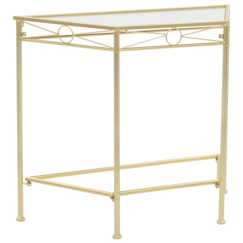 vidaXL Mesa auxiliar de estilo vintage metal 87x34x73 cm dorada vidaXL Mesa auxiliar de estilo vintage metal 87x34x73 cm dorada
