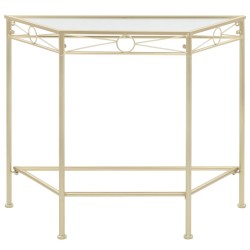 vidaXL Mesa auxiliar de estilo vintage metal 87x34x73 cm dorada