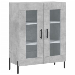 vidaXL Aparador de madera de ingeniería gris hormigón 69,5x34x90 cm