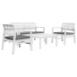 vidaXL Juego de muebles de jardín 4 piezas plástico blanco vidaXL Juego de muebles de jardín 4 piezas plástico blanco
