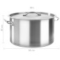 vidaXL Olla de acero inoxidable 58 L 50x30 cm vidaXL Olla de acero inoxidable 58 L 50x30 cm