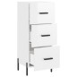 vidaXL Aparador de madera contrachapada blanco brillante 34,5x34x90 cm vidaXL Aparador de madera contrachapada blanco brillante 34,5x34x90 cm