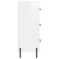 vidaXL Aparador de madera contrachapada blanco brillante 34,5x34x90 cm vidaXL Aparador de madera contrachapada blanco brillante 34,5x34x90 cm
