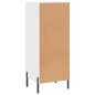 vidaXL Aparador de madera contrachapada blanco brillante 34,5x34x90 cm vidaXL Aparador de madera contrachapada blanco brillante 34,5x34x90 cm