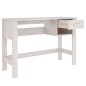 vidaXL Escritorio HAMAR madera maciza de pino blanco 110x40x75 cm
