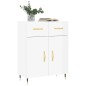 vidaXL Aparador de madera contrachapada blanco brillante 69,5x34x90 cm vidaXL Aparador de madera contrachapada blanco brillante 69,5x34x90 cm