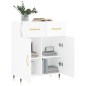 vidaXL Aparador de madera contrachapada blanco brillante 69,5x34x90 cm vidaXL Aparador de madera contrachapada blanco brillante 69,5x34x90 cm