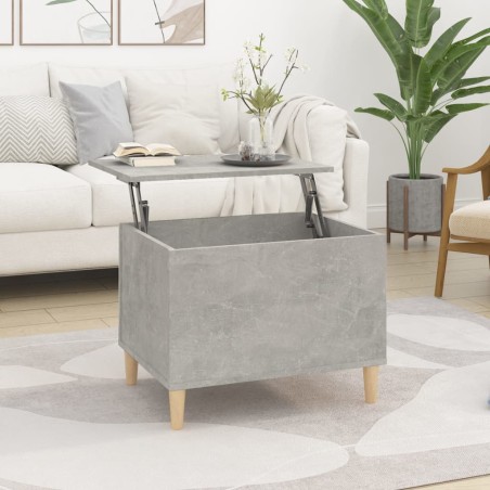 vidaXL Mesa de centro madera contrachapada gris hormigón 60x44,5x45 cm