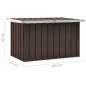 vidaXL Caja de almacenaje para jardín marrón 109x67x65 cm vidaXL Caja de almacenaje para jardín marrón 109x67x65 cm
