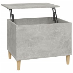 vidaXL Mesa de centro madera contrachapada gris hormigón 60x44,5x45 cm