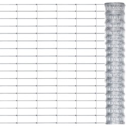 vidaXL Valla de jardín de acero galvanizado plateado 50x0,8 m