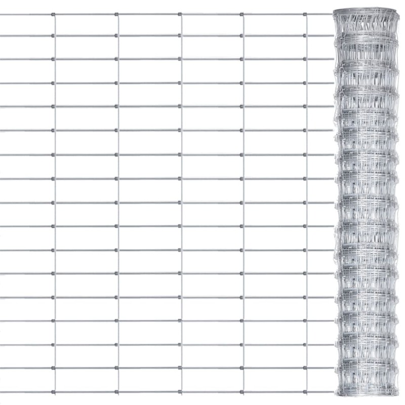 vidaXL Valla de jardín de acero galvanizado plateado 50x0,8 m vidaXL Valla de jardín de acero galvanizado plateado 50x0,8 m