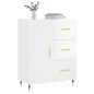 vidaXL Aparador de madera contrachapada blanco brillante 69,5x34x90 cm