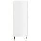 vidaXL Aparador de madera contrachapada blanco brillante 69,5x34x90 cm