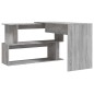 vidaXL Escritorio esquina madera contrachapada gris Sonoma 200x50x76cm vidaXL Escritorio esquina madera contrachapada gris Sonoma 200x50x76cm
