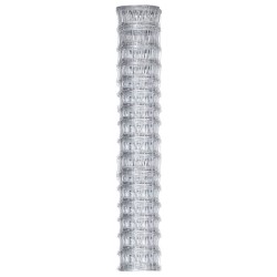 vidaXL Valla de jardín de acero galvanizado plateado 50x0,8 m