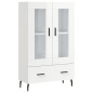 vidaXL Aparador alto madera de ingeniería blanco brillo 69,5x31x115 cm vidaXL Aparador alto madera de ingeniería blanco brillo 69,5x31x115 cm