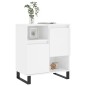 vidaXL Aparador de madera contrachapada blanco brillante 60x35x70 cm