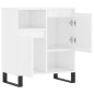 vidaXL Aparador de madera contrachapada blanco brillante 60x35x70 cm