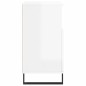 vidaXL Aparador de madera contrachapada blanco brillante 60x35x70 cm