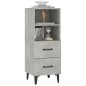 vidaXL Aparador de madera contrachapada gris hormigón 34,5x34x90 cm