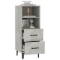 vidaXL Aparador de madera contrachapada gris hormigón 34,5x34x90 cm