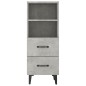 vidaXL Aparador de madera contrachapada gris hormigón 34,5x34x90 cm