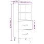 vidaXL Aparador de madera contrachapada gris hormigón 34,5x34x90 cm