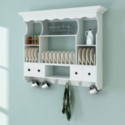 vidaXL Mueble de pared para cocina de madera blanco 