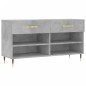 vidaXL Banco zapatero madera de ingeniería gris hormigón 102x35x55 cm vidaXL Banco zapatero madera de ingeniería gris hormigón 102x35x55 cm