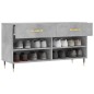 vidaXL Banco zapatero madera de ingeniería gris hormigón 102x35x55 cm vidaXL Banco zapatero madera de ingeniería gris hormigón 102x35x55 cm
