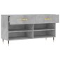 vidaXL Banco zapatero madera de ingeniería gris hormigón 102x35x55 cm vidaXL Banco zapatero madera de ingeniería gris hormigón 102x35x55 cm