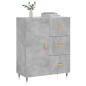 vidaXL Aparador de madera de ingeniería gris hormigón 69,5x34x90 cm vidaXL Aparador de madera de ingeniería gris hormigón 69,5x34x90 cm