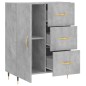 vidaXL Aparador de madera de ingeniería gris hormigón 69,5x34x90 cm vidaXL Aparador de madera de ingeniería gris hormigón 69,5x34x90 cm