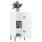 vidaXL Aparador de madera contrachapada blanco brillante 34,5x34x90 cm vidaXL Aparador de madera contrachapada blanco brillante 34,5x34x90 cm