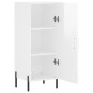 vidaXL Aparador de madera contrachapada blanco brillante 34,5x34x90 cm vidaXL Aparador de madera contrachapada blanco brillante 34,5x34x90 cm