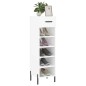 vidaXL Mueble zapatero madera contrachapada blanco brillo 30x35x105 cm vidaXL Mueble zapatero madera contrachapada blanco brillo 30x35x105 cm