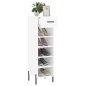 vidaXL Mueble zapatero madera contrachapada blanco brillo 30x35x105 cm vidaXL Mueble zapatero madera contrachapada blanco brillo 30x35x105 cm