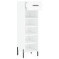 vidaXL Mueble zapatero madera contrachapada blanco brillo 30x35x105 cm vidaXL Mueble zapatero madera contrachapada blanco brillo 30x35x105 cm