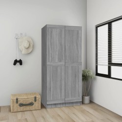 vidaXL Armario de madera contrachapada gris Sonoma 82,5x51,5x180 cm