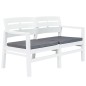 vidaXL Juego de muebles de jardín 4 piezas plástico blanco vidaXL Juego de muebles de jardín 4 piezas plástico blanco