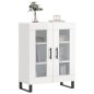 vidaXL Aparador de madera contrachapada blanco brillante 69,5x34x90 cm vidaXL Aparador de madera contrachapada blanco brillante 69,5x34x90 cm