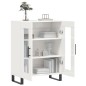 vidaXL Aparador de madera contrachapada blanco brillante 69,5x34x90 cm vidaXL Aparador de madera contrachapada blanco brillante 69,5x34x90 cm