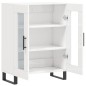 vidaXL Aparador de madera contrachapada blanco brillante 69,5x34x90 cm vidaXL Aparador de madera contrachapada blanco brillante 69,5x34x90 cm