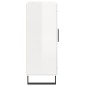 vidaXL Aparador de madera contrachapada blanco brillante 69,5x34x90 cm vidaXL Aparador de madera contrachapada blanco brillante 69,5x34x90 cm