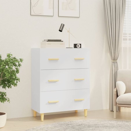 vidaXL Aparador de madera contrachapada blanco 70x34x90 cm