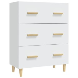 vidaXL Aparador de madera contrachapada blanco 70x34x90 cm