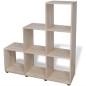 vidaXL Estantería librería en forma de escalera 107 cm blanca vidaXL Estantería librería en forma de escalera 107 cm blanca