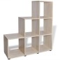 vidaXL Estantería librería en forma de escalera 107 cm blanca vidaXL Estantería librería en forma de escalera 107 cm blanca