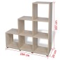 vidaXL Estantería librería en forma de escalera 107 cm blanca vidaXL Estantería librería en forma de escalera 107 cm blanca